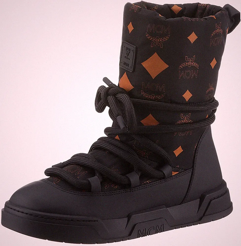 24270744-C MCM® SKYWARD ANKLE Schnürboots mit Monogramm-Print Gr. 36 (US 6) NEU