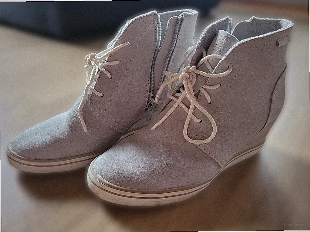 39 Esprit Damen Schuhe Grau Keilabsatz Pumps Stiefeletten