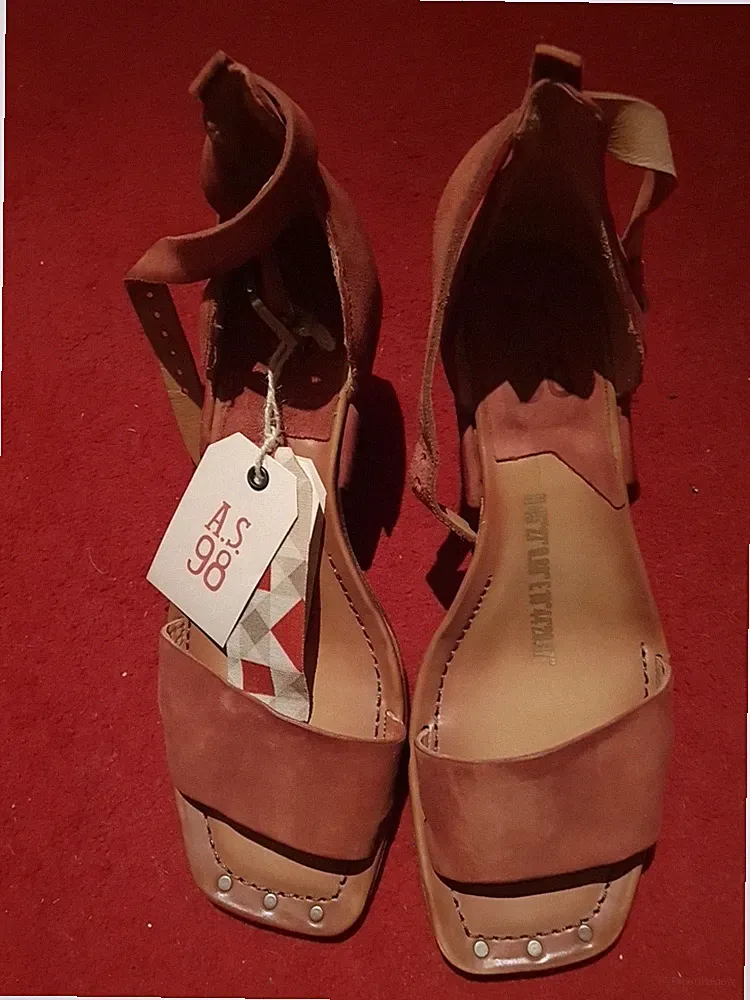 A.S. 98 Airstep Damen Sandale Sandalette Pantoletten Braun Cognac Gr. 41