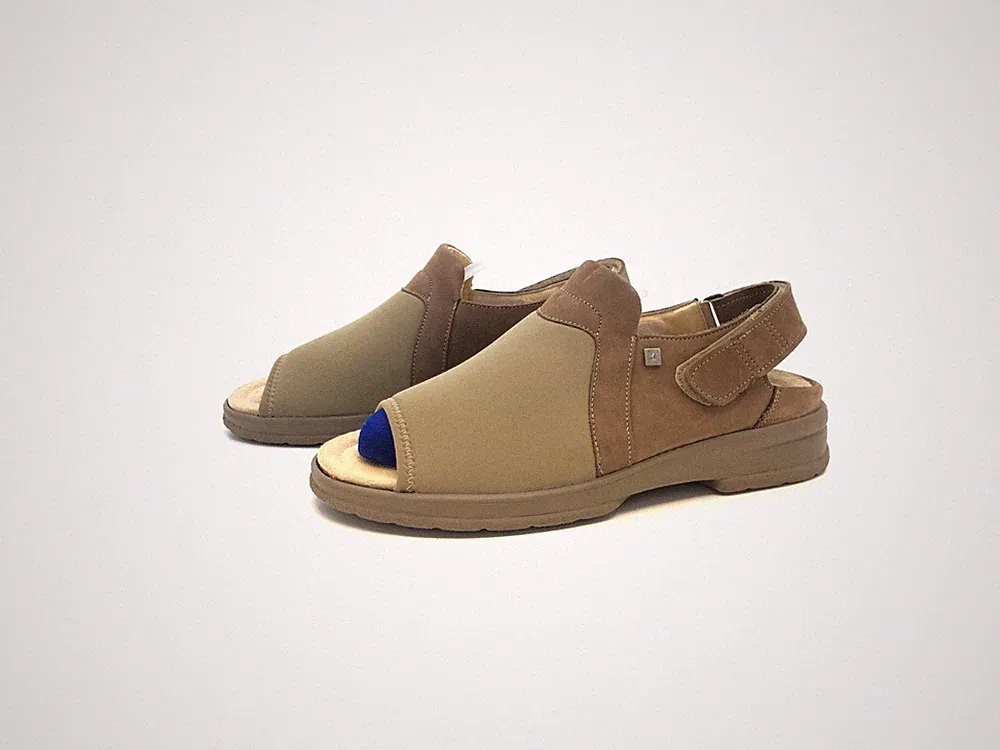 Actiflex Damen Sandale Sandalette Pantolette Gesundheit Braun Gr. 41,5 (UK 7,5)