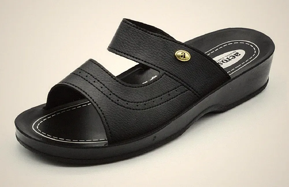 Aerosoft LA2843 Damen bequeme Sommer Keilabsatz Slipper Freizeit Pantoletten Sandalen