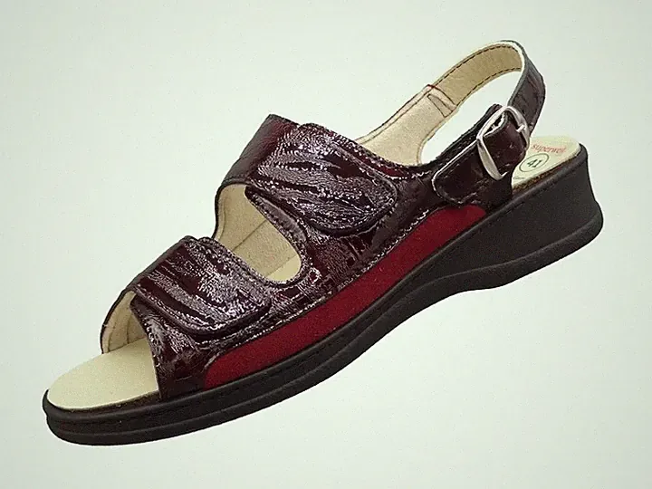 Algemare 4672 Sandaletten für Damen Bordeaux (Größe: 39) (NAN-L-0077)
