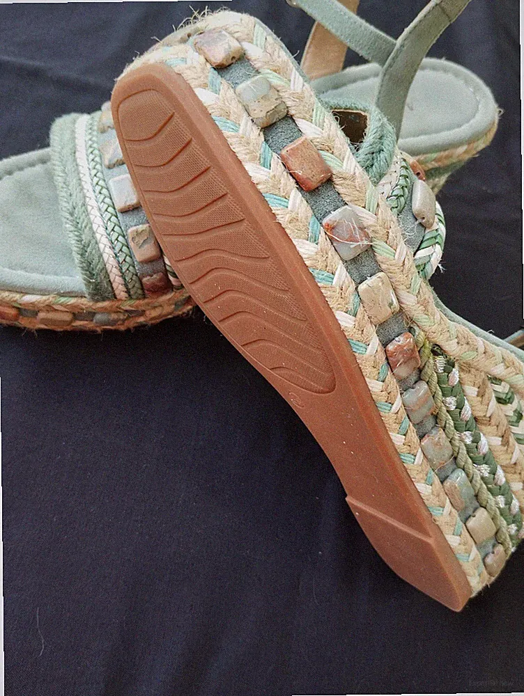 Alma en Pena Keilsandalette - verde *** Wie neu!