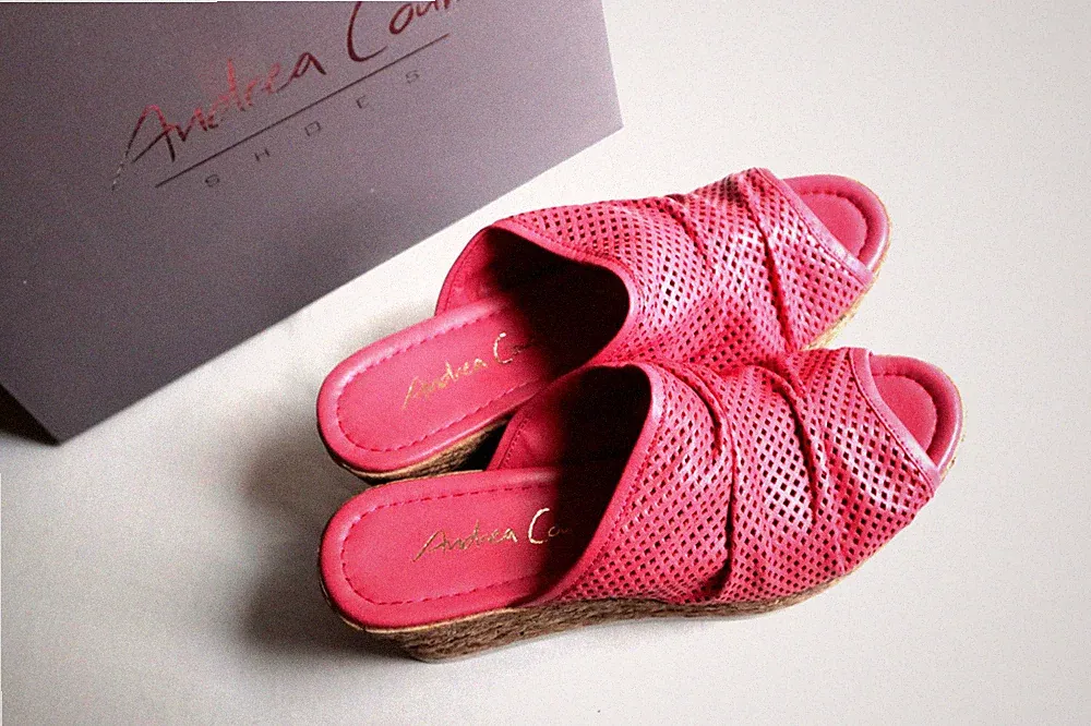 ANDREA CONTI weich & leicht LEDER Pantoletten SANDALEN Plateau 38 wie 37 NEU