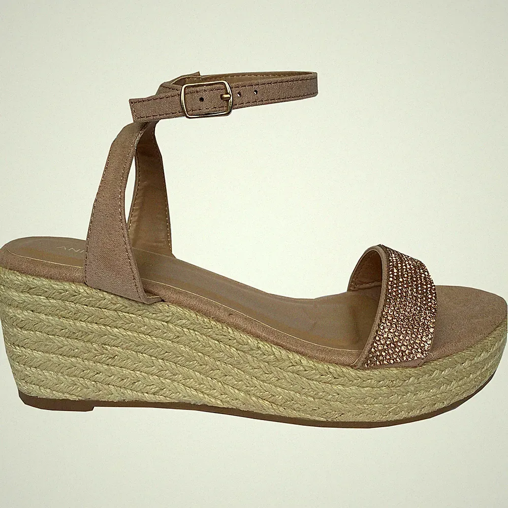 Anna Field Damen Sandalen Keilsandalen Gr. EUR 36 - 37 Rose NEU