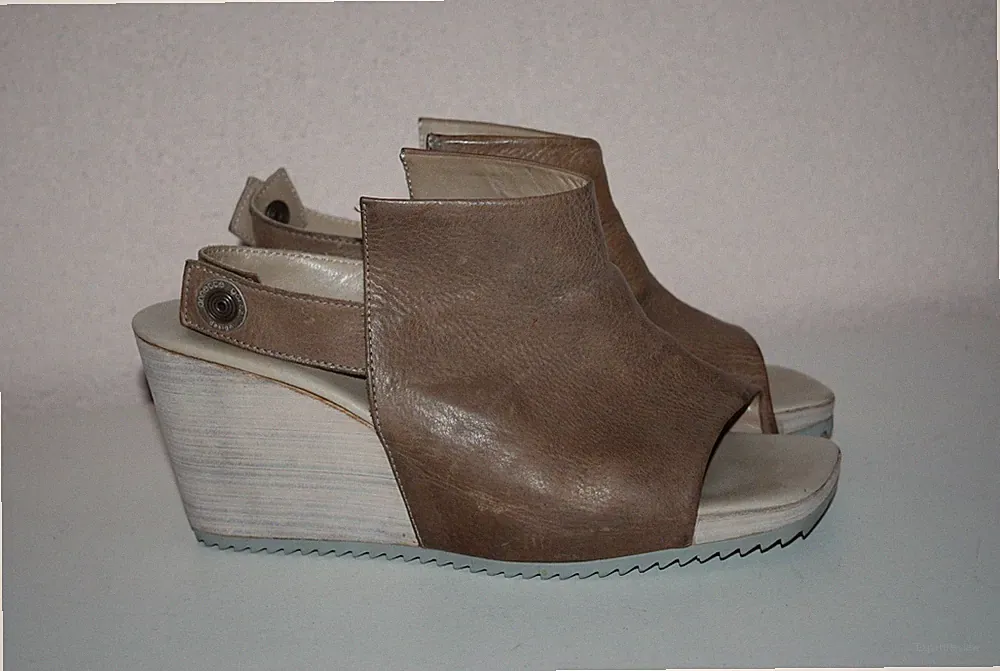 Annette Görtz TOSCA Leder Pumps Sandalen bequeme Absatz mit Plateau Gr. 40