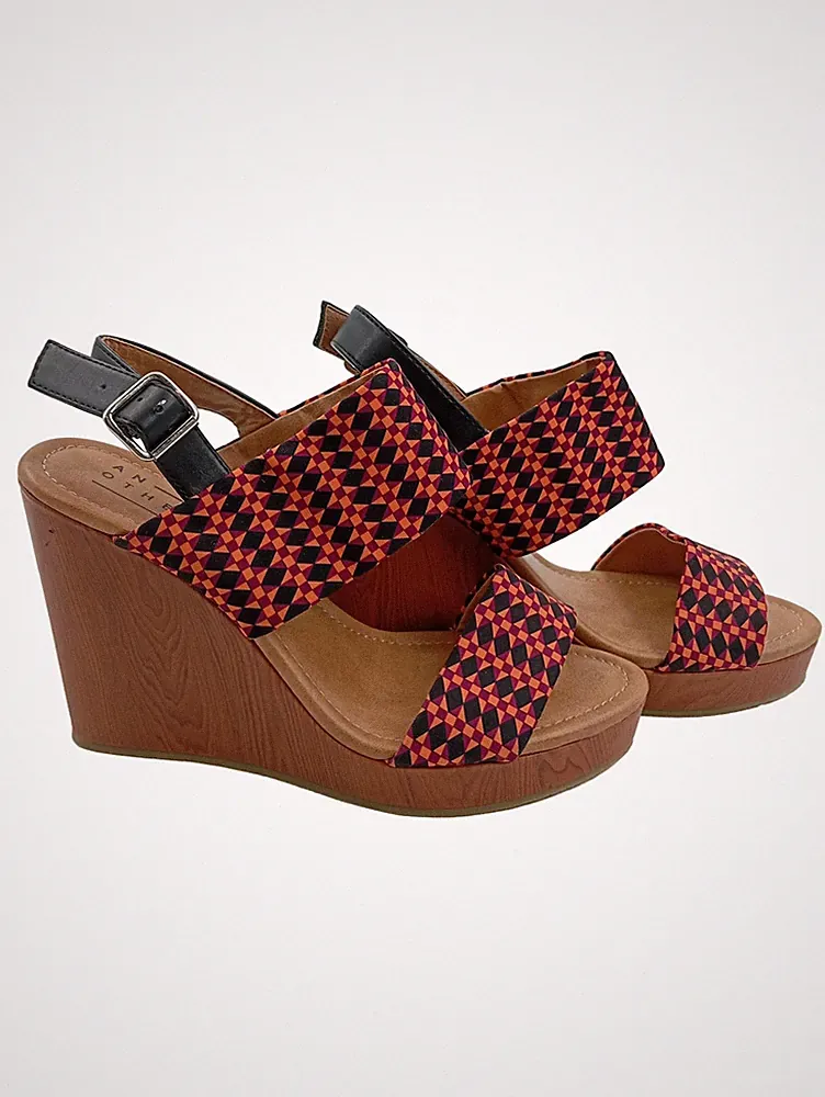 Another A Damen Plateausandalen Keilabsatz Sandalen Mehrfarbig Gr. 38