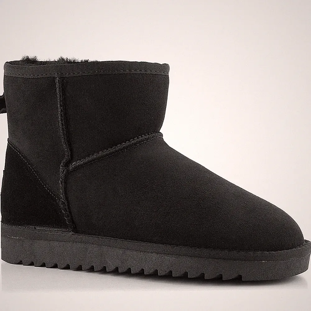 Ara Alaska Damen Schwarze Keilabsatz Wildlederstiefeletten Freizeit 1229921-01