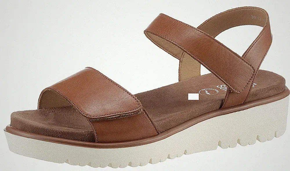 ARA BILBAO Sandalette , Sandale, Keilabsatz , Weite G (weit), Gr. 36 , cognac