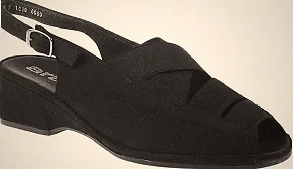 ARA Damen Sandalen "Rügen" Keilabsatz Nubuk Heaven schwarz - Größe 38,5 - NEU