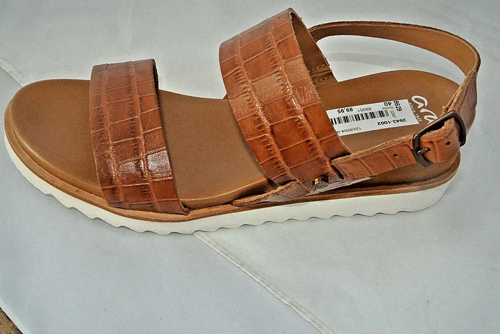 Ara Damen Sandalette braun Kroko Gr.40 Art 29431002 Fußbett