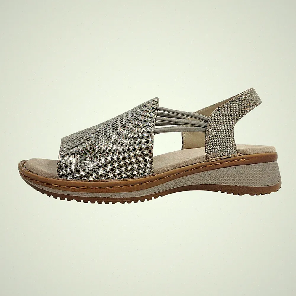 Ara Damenschuhe Sandalen Hoch Metallic Freizeit