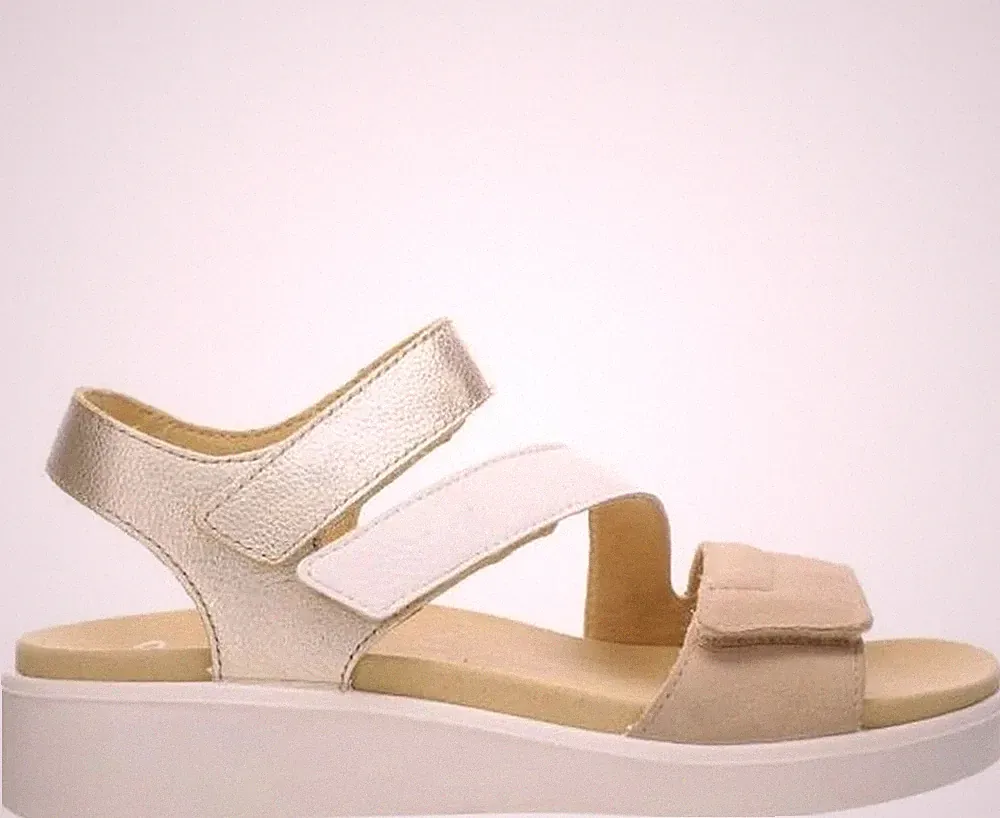 Ara Madeira Damen Mehrfarbige Keilabsatz Ledersandalen Peeptoe 1221407-11