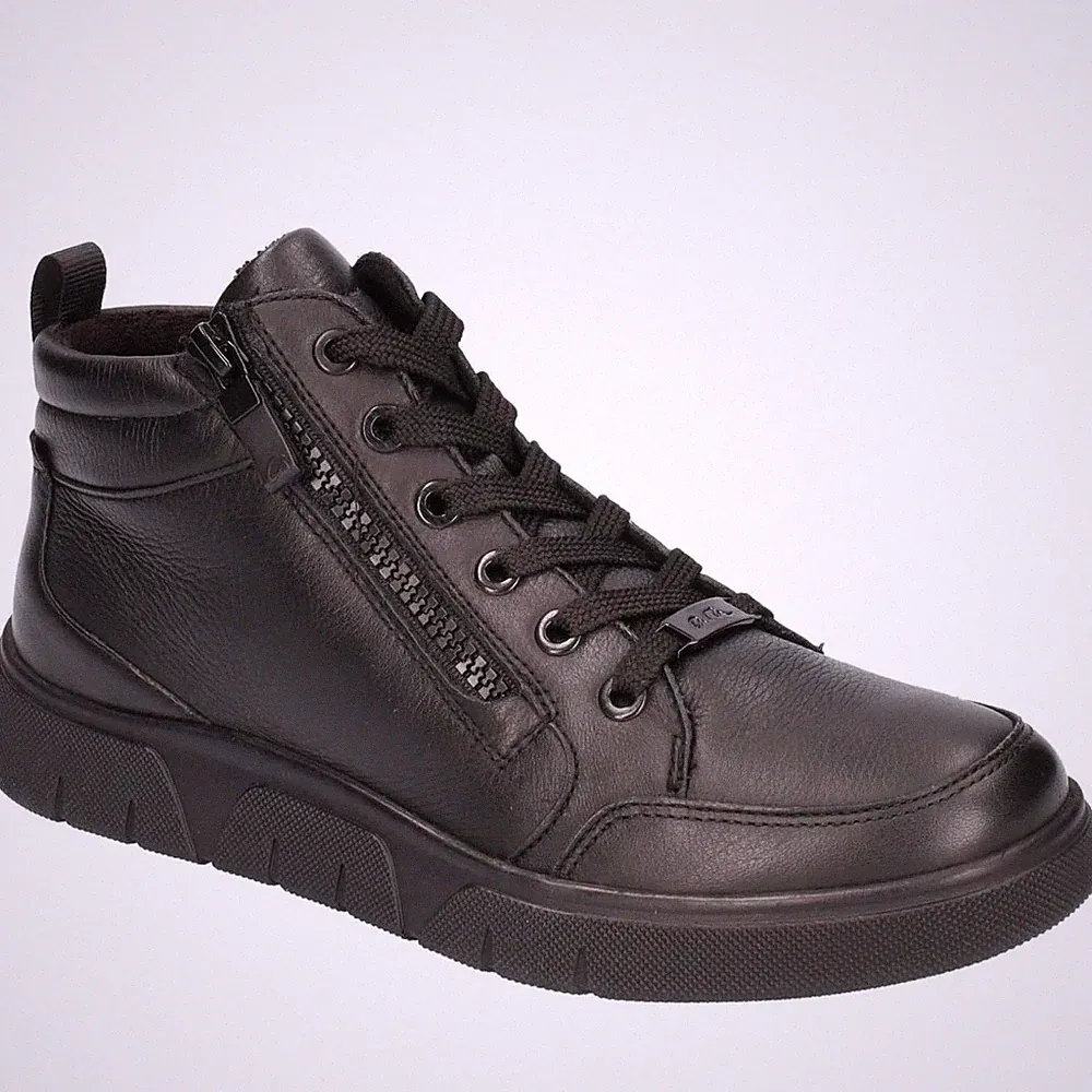 Ara Rom Damen Schwarze Keilabsatz Lederstiefeletten Freizeit 1224453-15