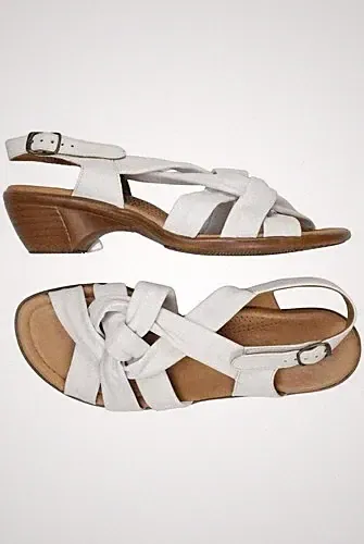 ARA Sandale 37 Leder NAPPA Absatz H 4,5 cm ho Melluso Valleverde Ecco Frau Hühner