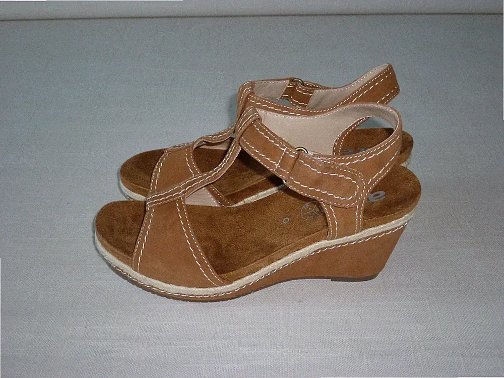 ARA SANDALE KEILSANDALE GR. 38 CAMOSCIO BEIGE NEU OVP