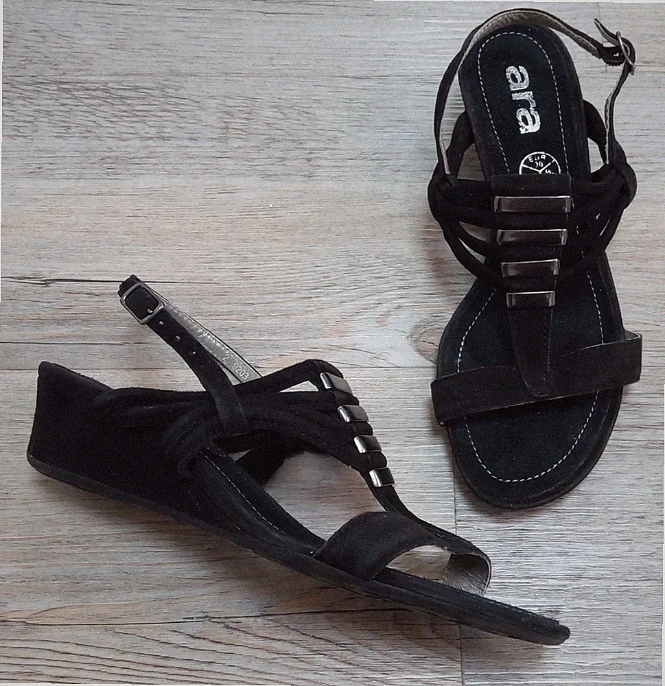 ara Sandalen Leder schwarz Gr. 36