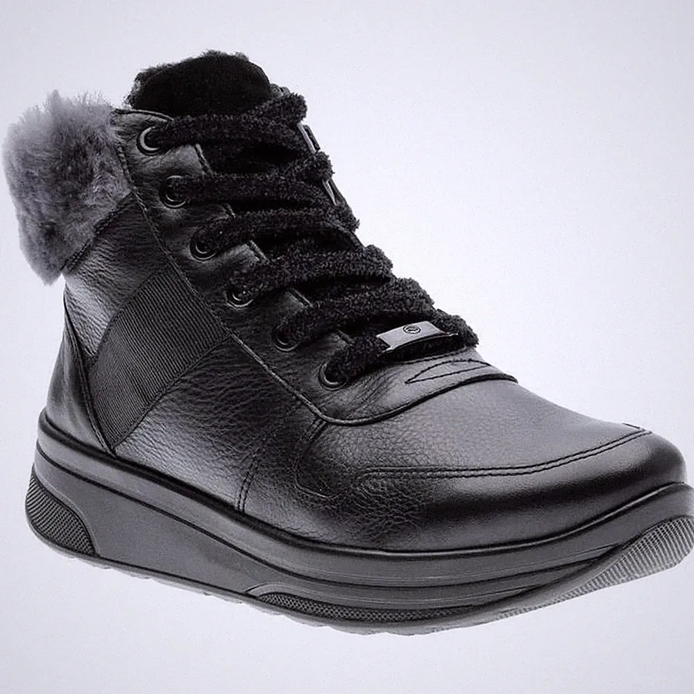 Ara Sapporo Damen Schwarze Keilabsatz Lederstiefeletten Freizeit 1232406-01