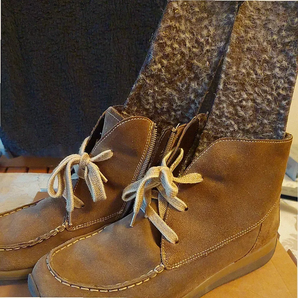 ARA Stiefeletten Luftpolster Wildleder, Innensohle Schurwolle 37 camel