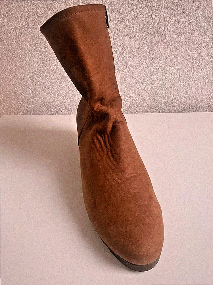 Arche Larazo Stiefelette, Plateau, Wedge, Gr. 40, Hirschleder, braun, TOP