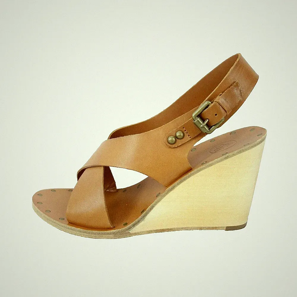 Ash Sandalen 40 Braun Damen Schuhe Damen Sommer Wedge Keilabsatz Leder Np119 Neu