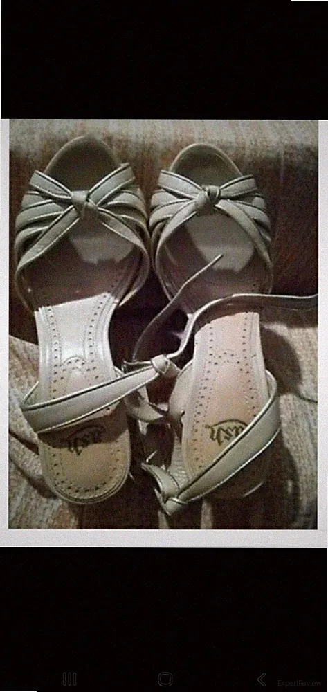 Ash Sandalen Gr. 37 beige und gold Keilabsatz 12 cm