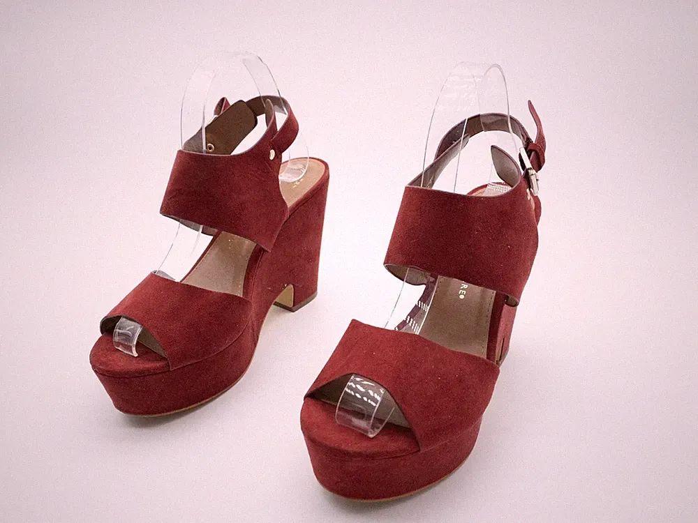ATMOSPHERE Damen Sandale Sandalette Halbschuh Plateau rot Gr 38 EU Art 17254-40
