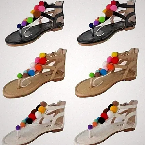 Gummizug Keilabsatz Sandalen