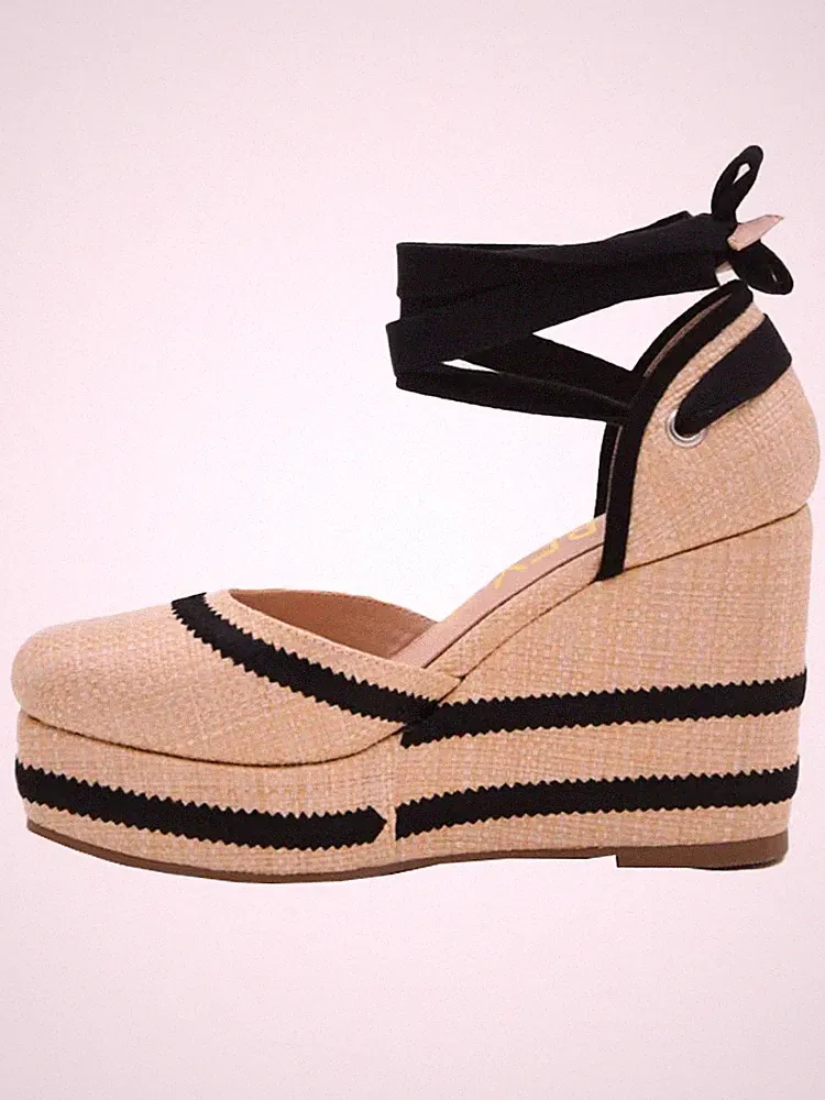 AZAREY Damen Sandale Bast beige 494J535 MADE IN SPAIN