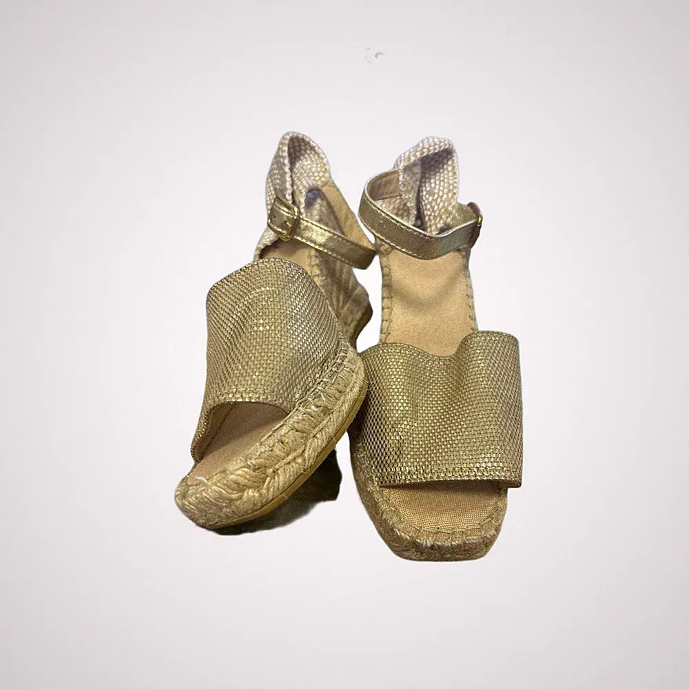 B.C. Sandalen mit Keilabsatz Damen gold Gr. 36