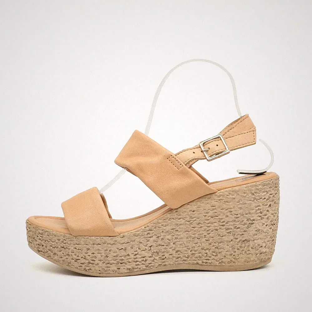 Bata Damen Sandalen EU 39 Keilabsatz Sandale Beige Komfortsohle Sommerkollektion