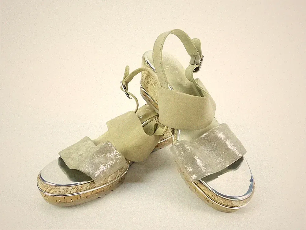 Be Natural by Jana Pumps 40 G beige Sandalette Peeptoe Slingback Leder (18738)