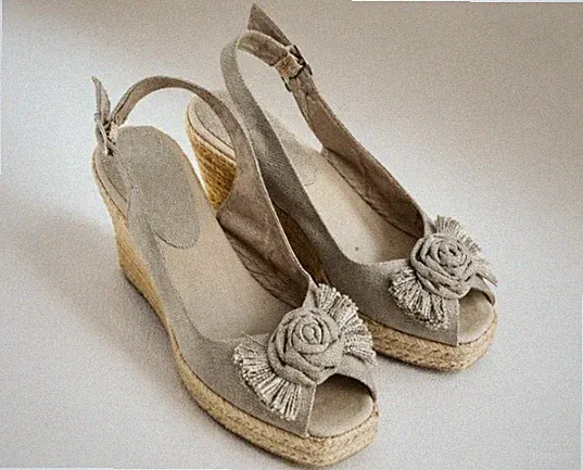 Beige Damen Espadrilles Sandalen mit Keilabsatz aus Jute – Größe 39🌿 Leichte