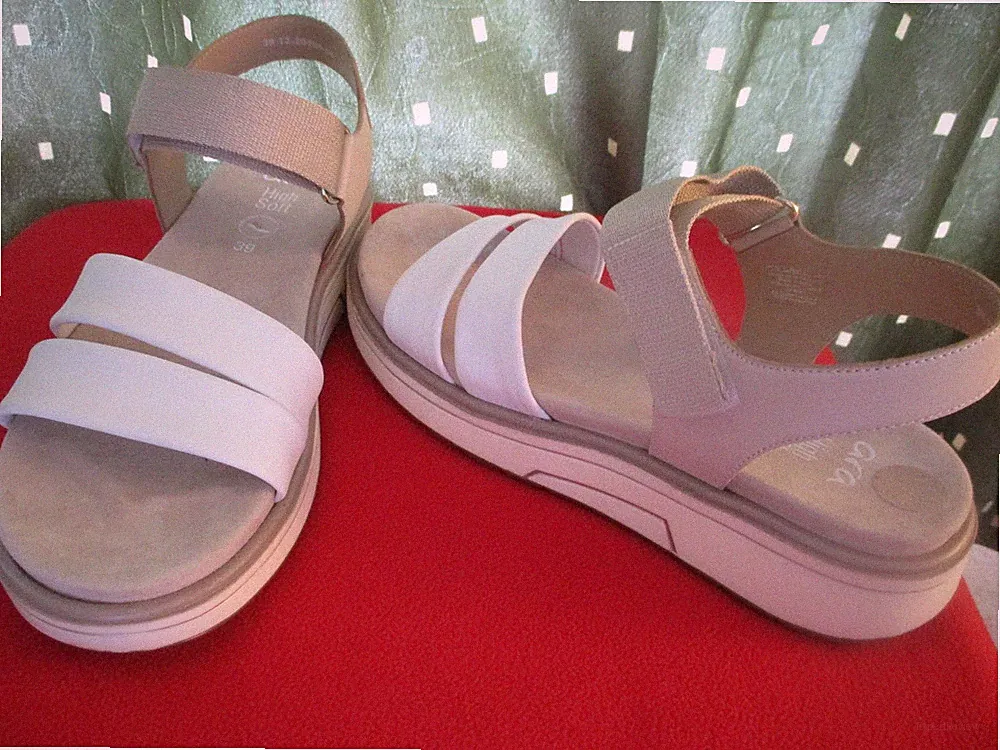 beige Sandalen Damen Gr. 39 NEU ARA HIGH SOFT Riemchen edel Leder Beige