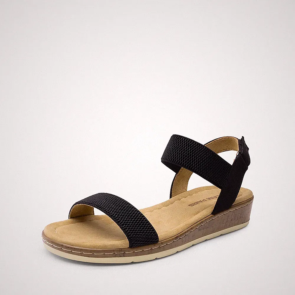 Bequeme Elegante DamenSandalen aus Kork mit niedrigem Keilabsatz süße Sommer...