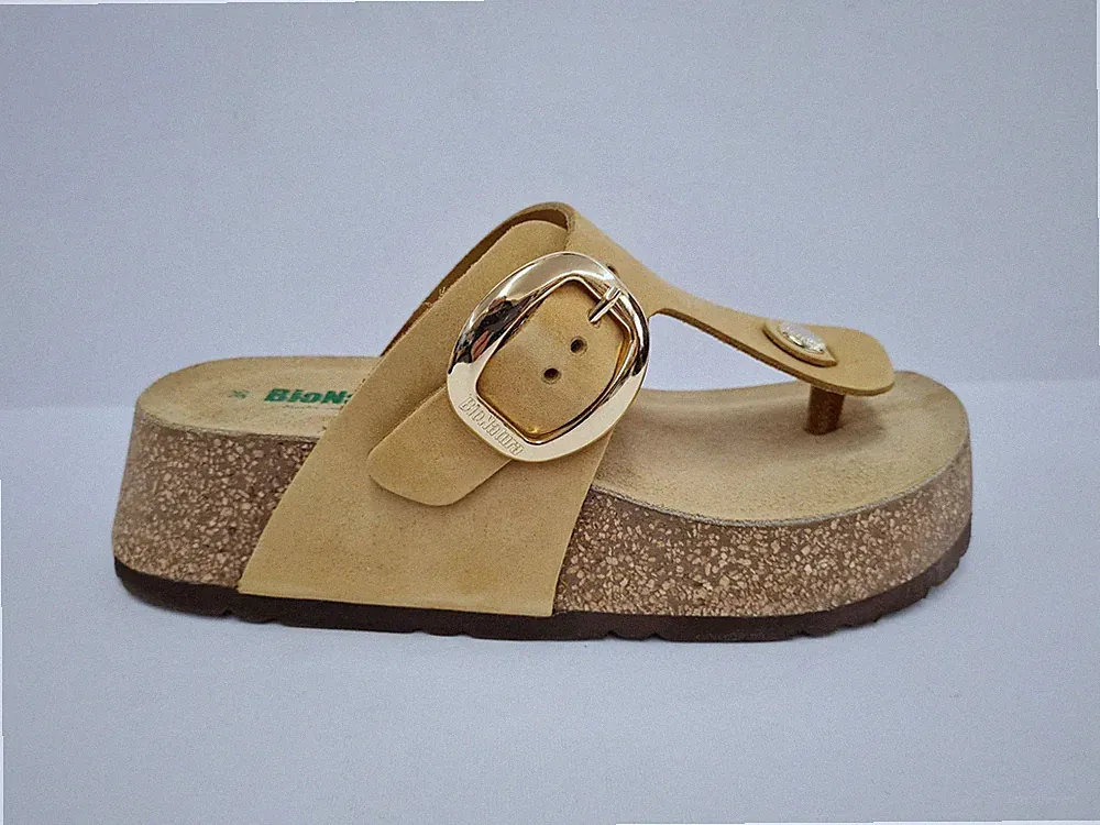 Gelbe Keilabsatz Sandalen