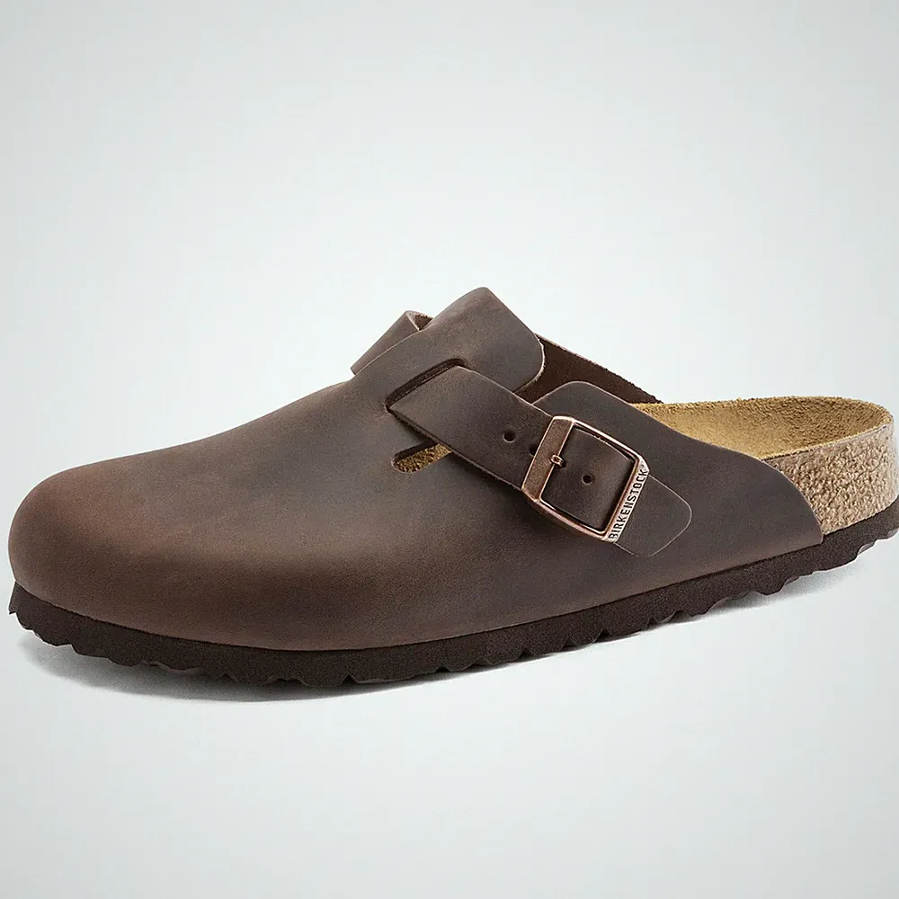 Birkenstock Boston Schuhe Leder geölt 0860133 Braun