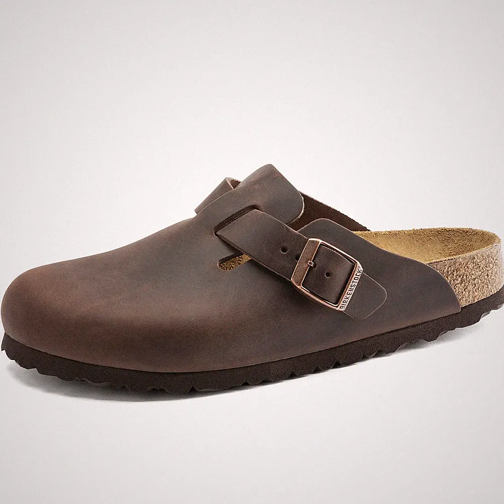 Birkenstock Boston Schuhe Leder geölt Größe 37 Cod 0860133 Braun