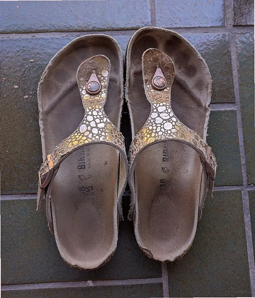 Birkenstock Damen Zehentrenner Sandalen Korkfußbett EU 38