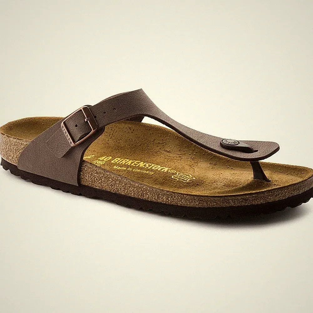Birkenstock Gizeh Sandale Zehentrenner Nubuk Braun