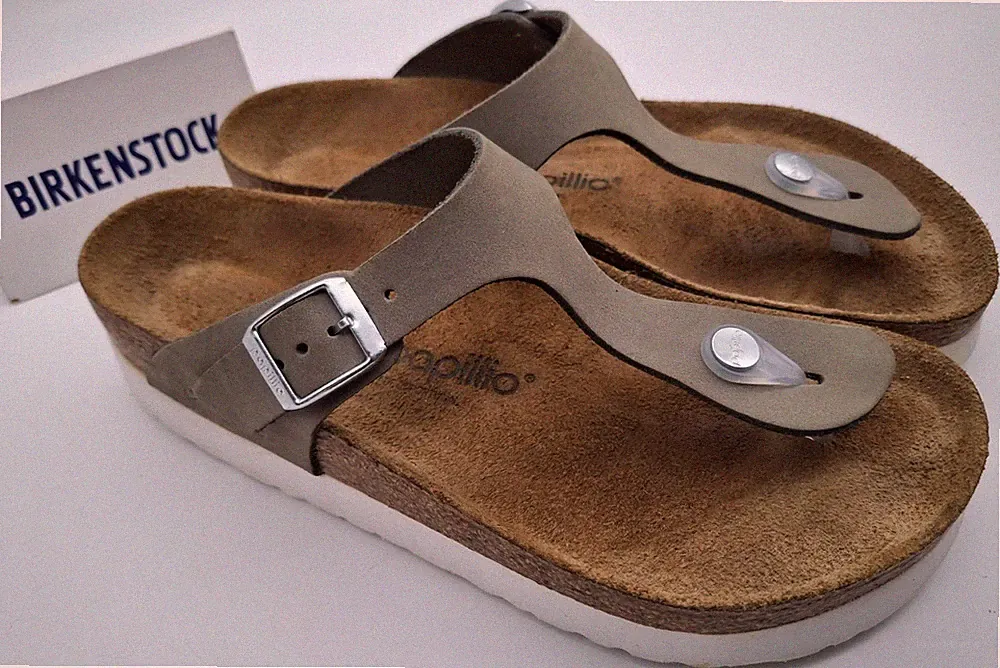 Birkenstock Papillio Gizeh Nubuck Faded Khaki Plateau - UK 5,5 EUR 39 Normal