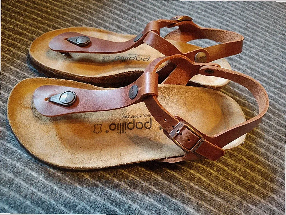 Birkenstock Papillio Lola Damen Sandalen Wedges Keilabsatz Braun Leder Gr 36