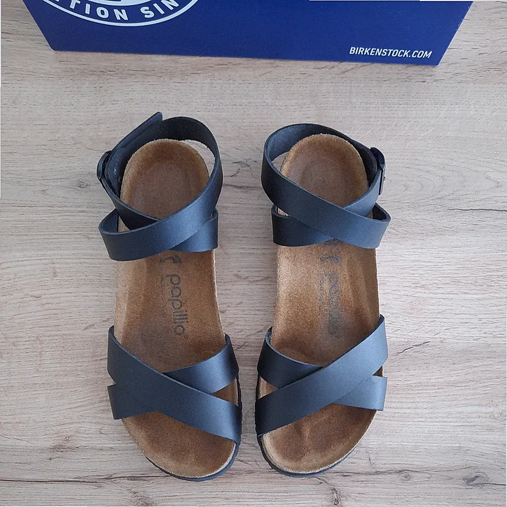 Birkenstock Papillio Sandalen Gr. 36 schmal Leder Schwarz NP 89,90 €