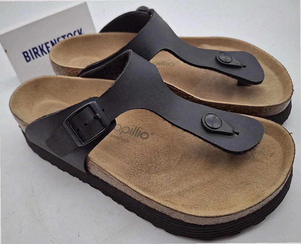 Birkenstock Papillio Vegan Schwarz Plateau Gizeh - UK 5 EUR 38 Normal