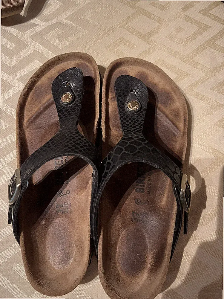 Birkenstock Sandalen Gizeh Sandale Schwarz Gr. 37 EU