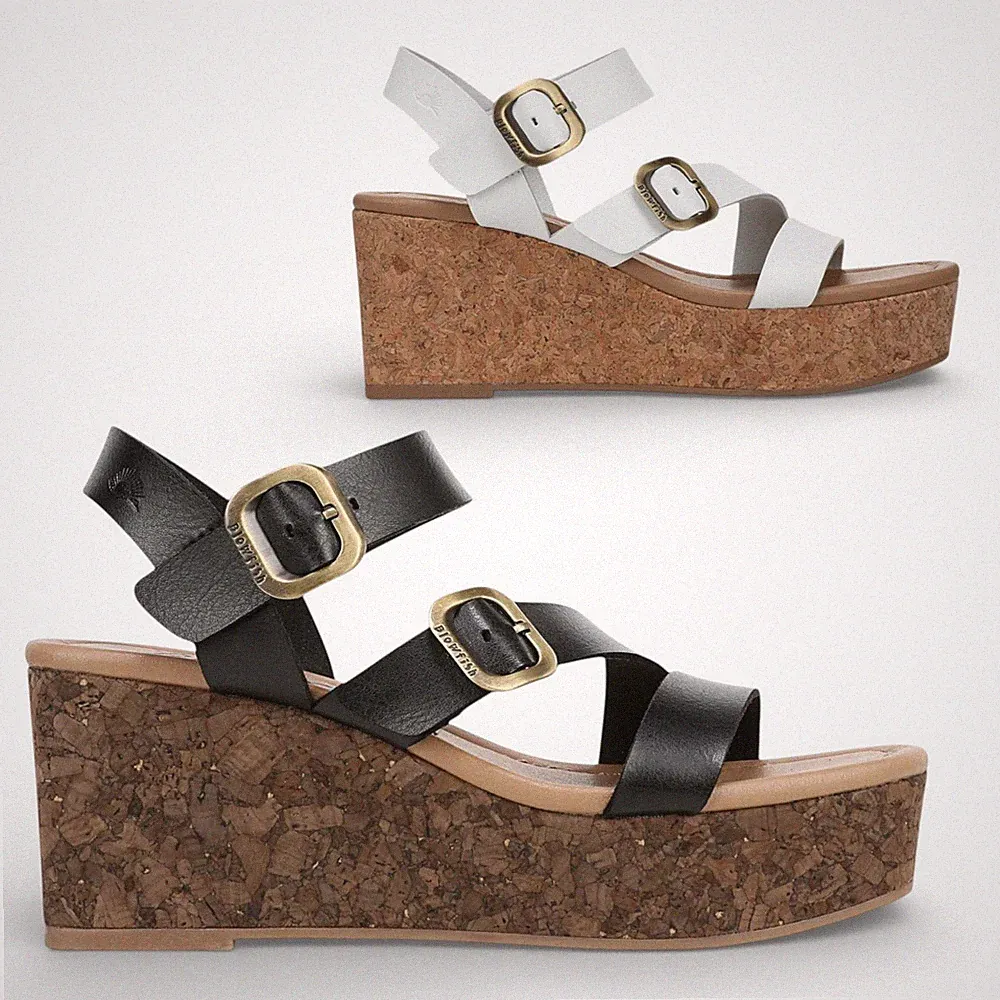 Blowfish Malibu Ali Damen Keil-Sandal Espadrille Schnalle Sommer 7,6 cm