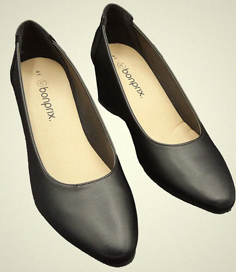 Bonprix Schuhe Keilabsatzballerina Schwarz, Größe 41