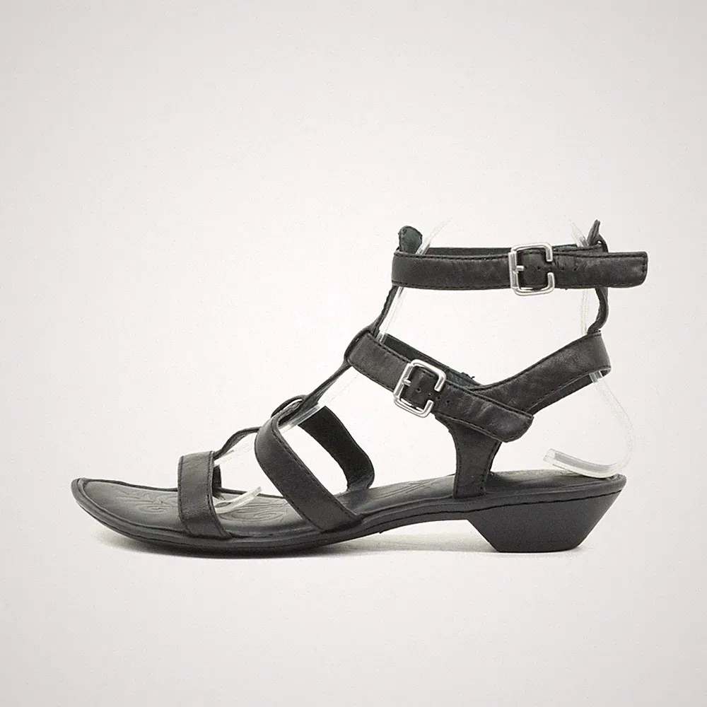 Born Damen Sandalen EU 39 W32190 Schwarz Handgefertigte Schuhe