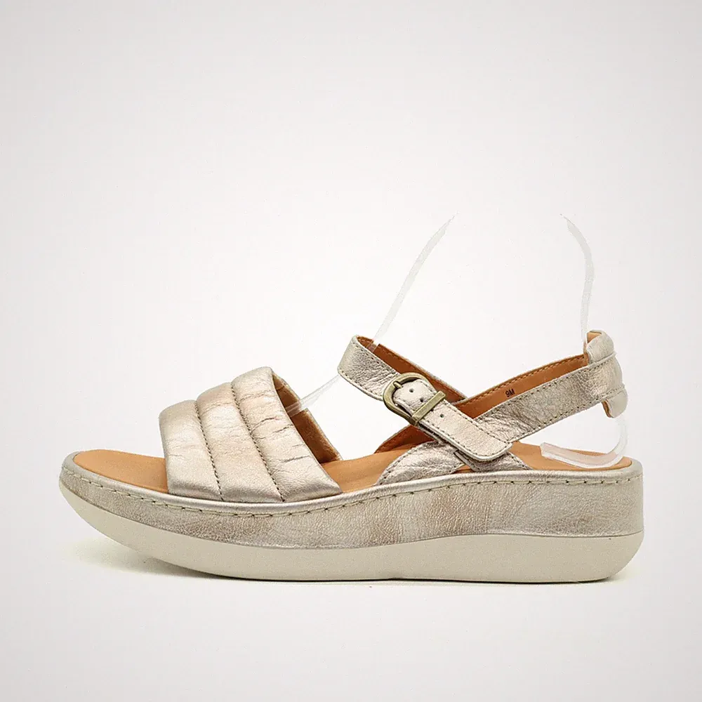 Born Damen Sandalette EU 39,5 BR0024030 Silber Metallic Komfort