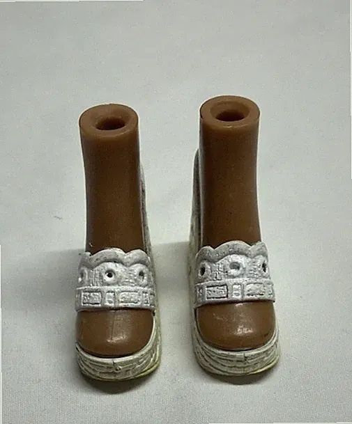 Bratz Yasmin Spring Break weiße Keilabsatz Schuhe Original MGA Puppe "